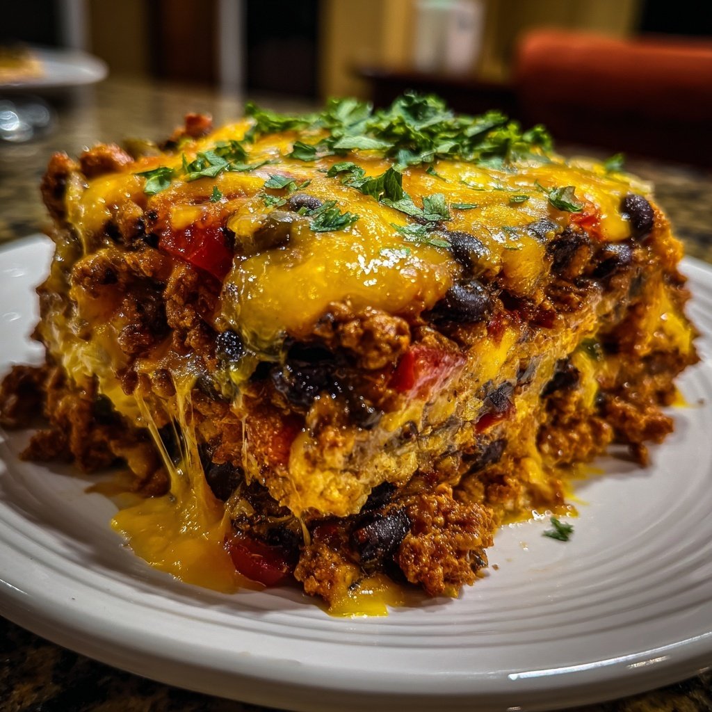 High Protein Taco Casserole