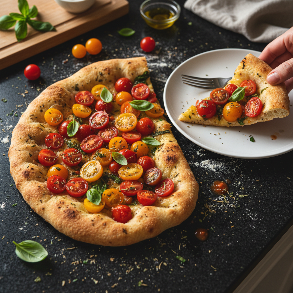 Fresh Herb and Tomato Flatbread