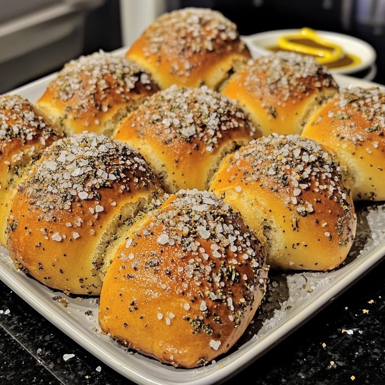 Herbed Pretzel Bites with Mustard