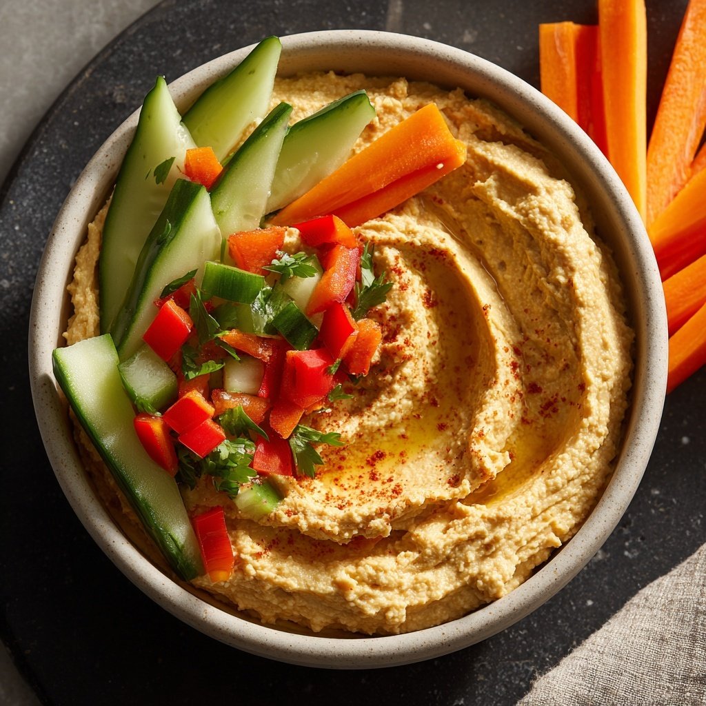 Hummus With Crunchy Veggies