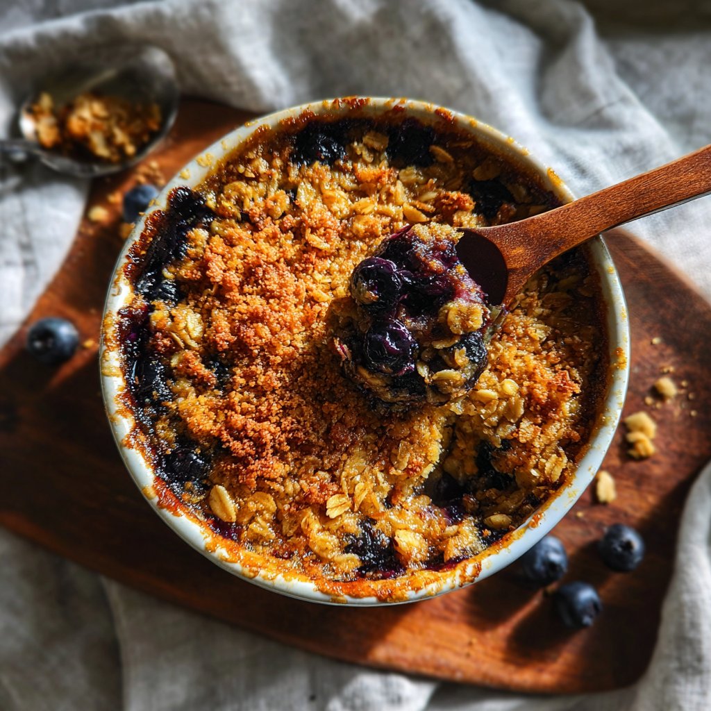 Baked Blueberry Protein Oatmeal