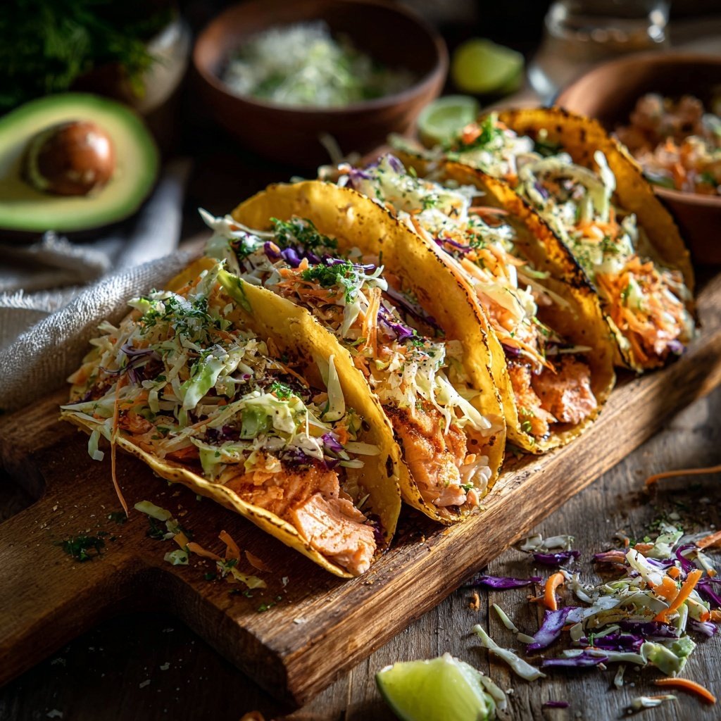 Chili Lime Salmon Tacos