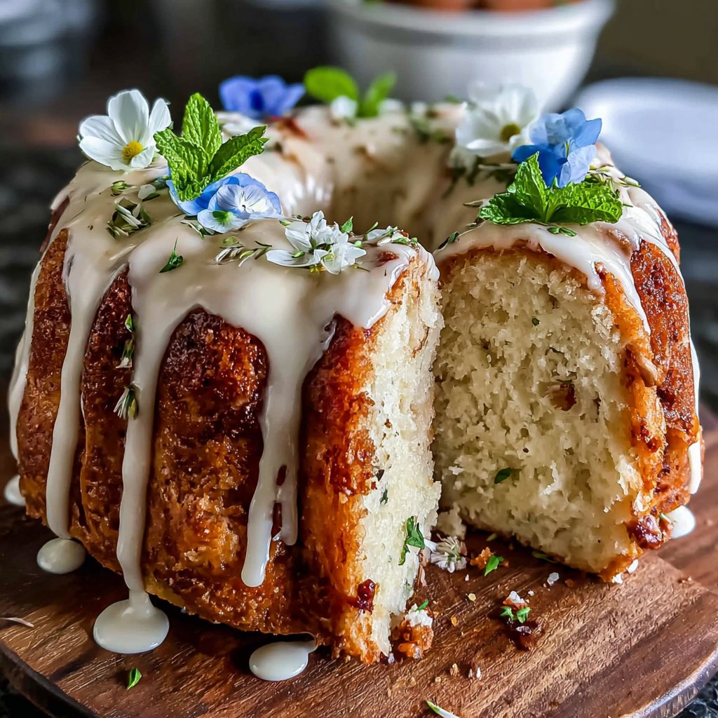 Spring Flower Bundt Cake