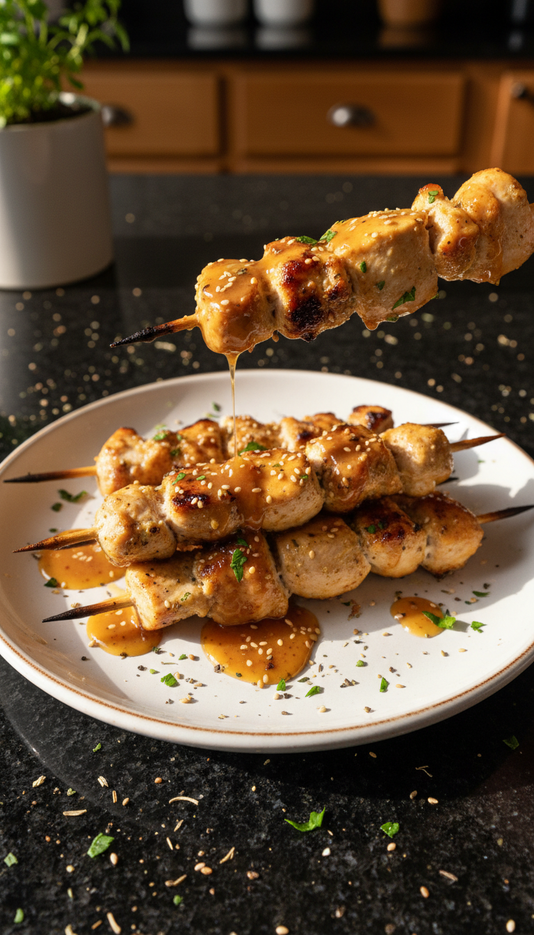 Honey Mustard Chicken Skewers