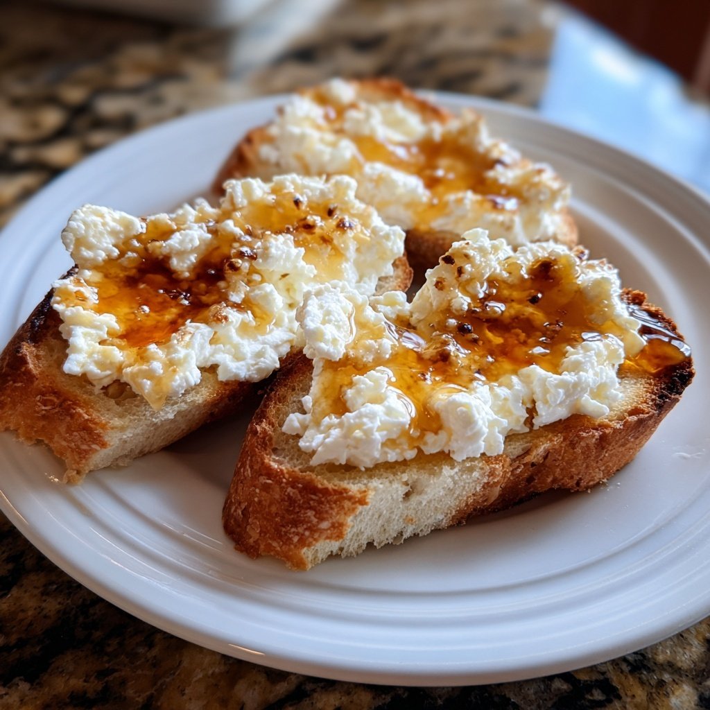 Goat Cheese Honey Crostini