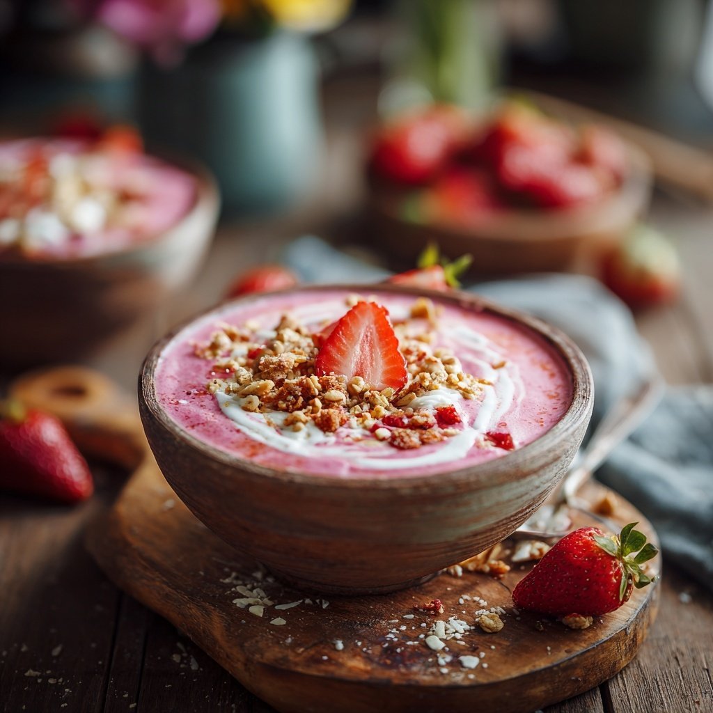 Lush Strawberry Shortcake Smoothie Bowl