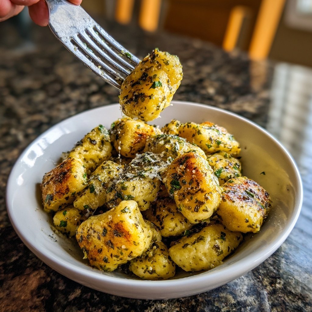 Buttery Garlic Herb Gnocchi