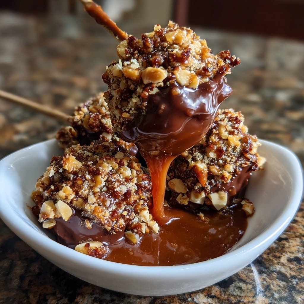 Nutty Caramel Fondue Explosion