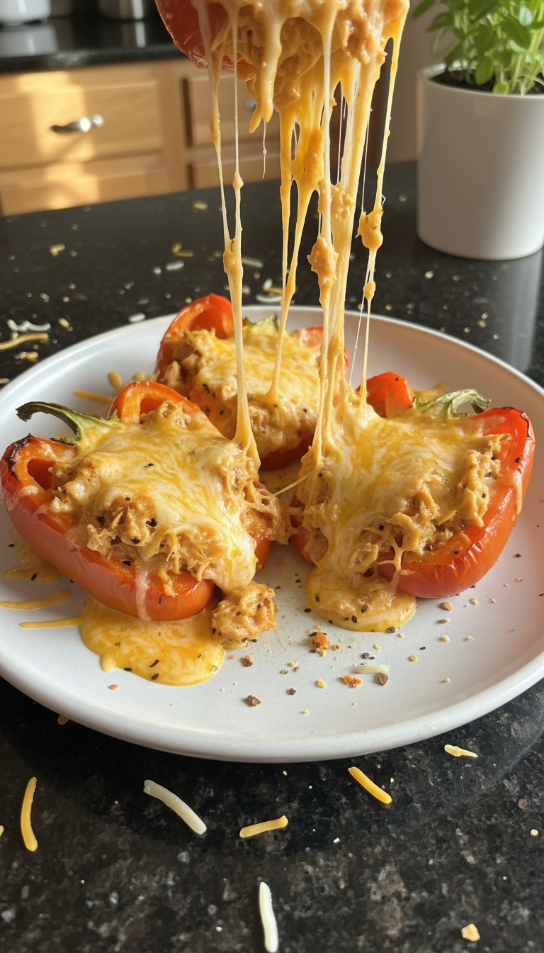 Buffalo Chicken Dip Stuffed Peppers