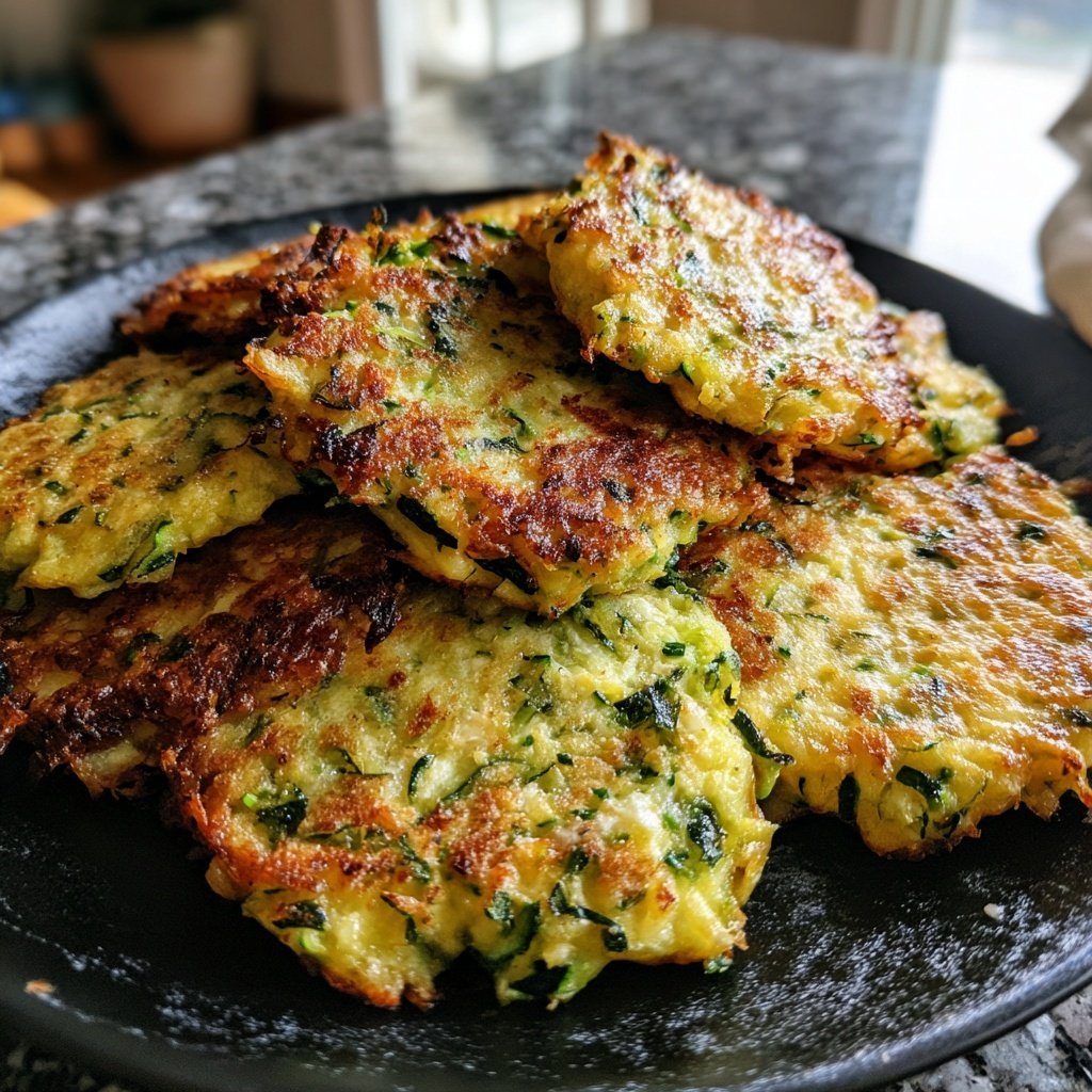 Crispy Zucchini Fritters with Dip