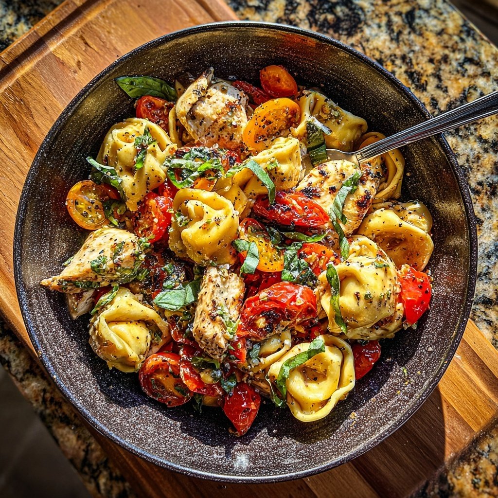 Grilled Chicken Tortellini Salad