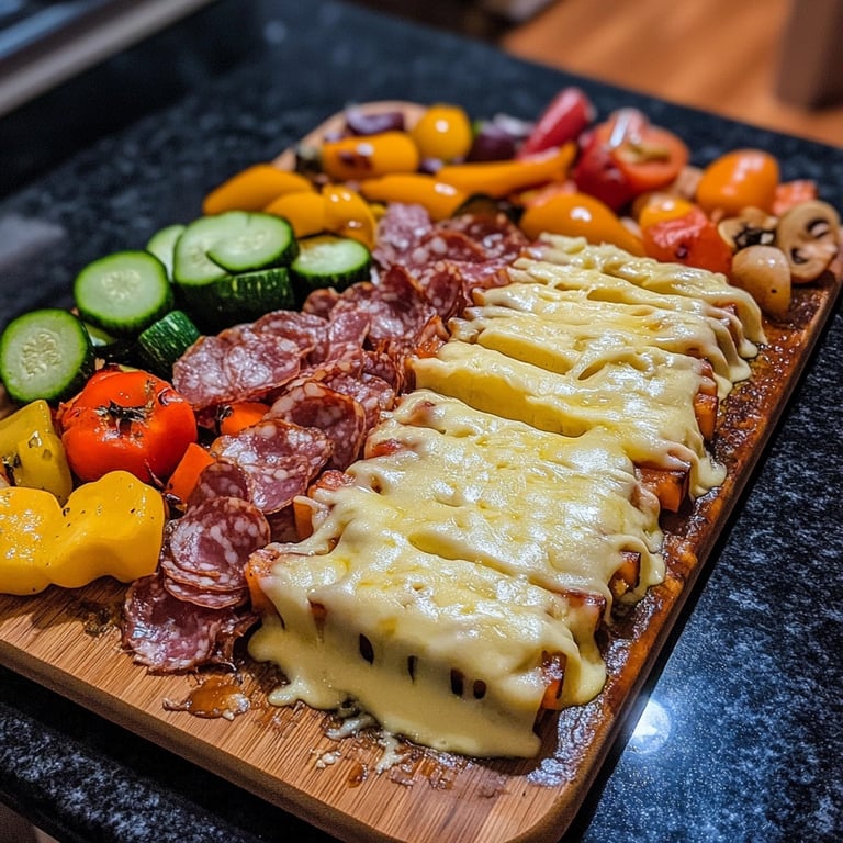 Raclette Party Ideas with Vegetables and Meats