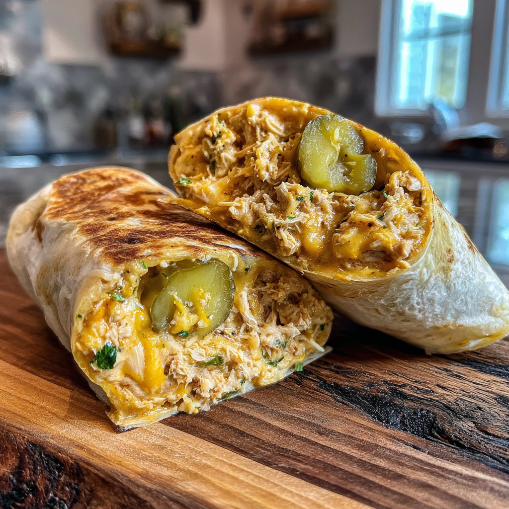 Tuna Melt Wrap with Pickles
