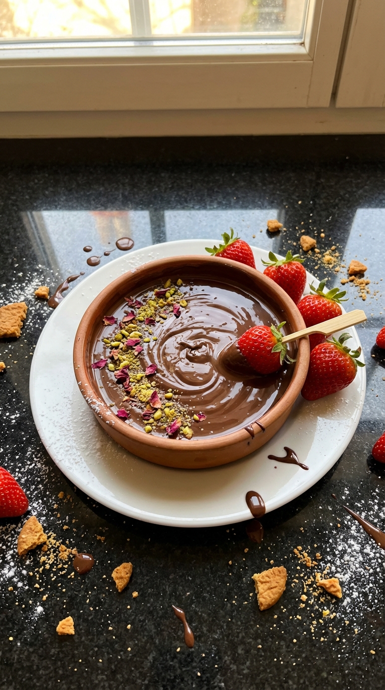 Middle Eastern Chocolate Strawberry Bowl