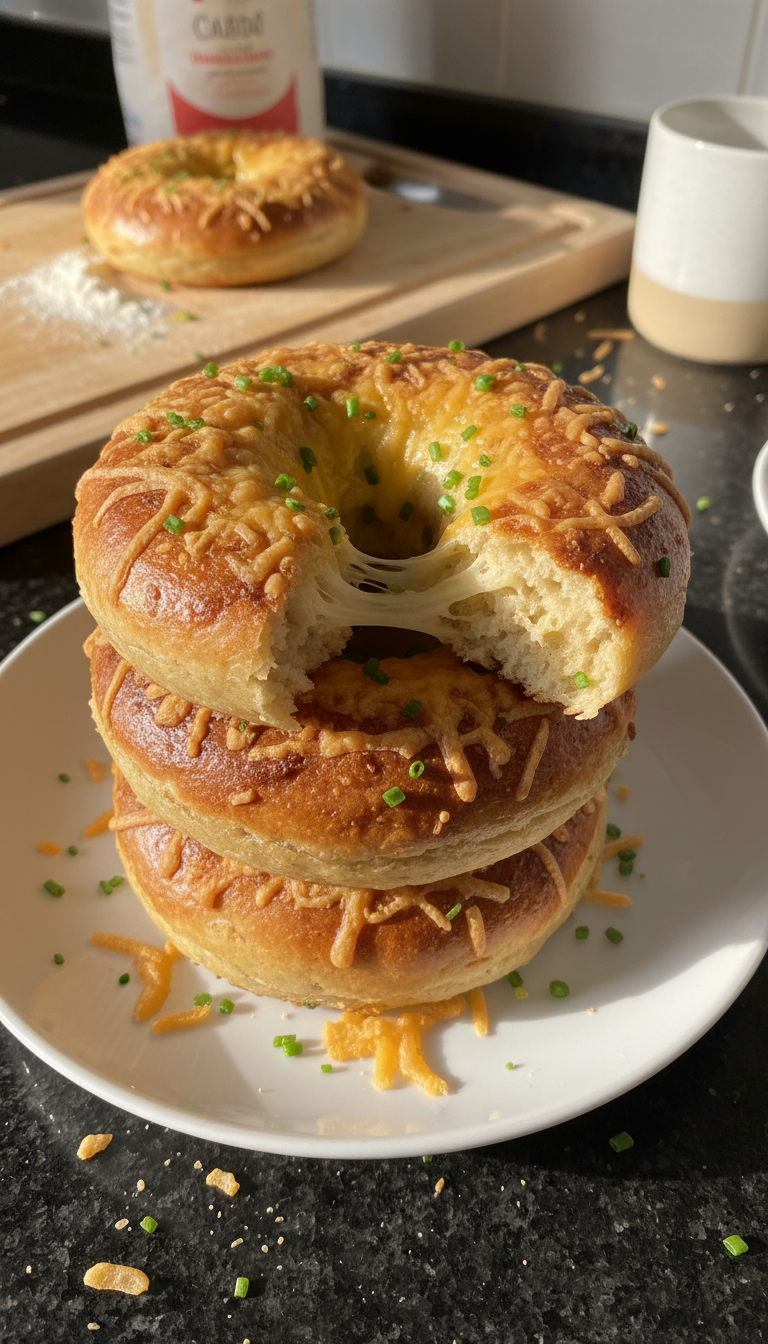 Cheese & Chive Protein Bagels