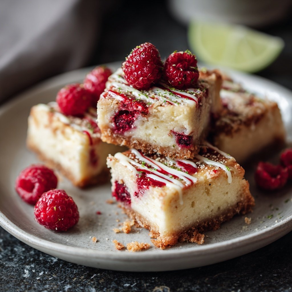 Raspberry-Lime Cheesecake Bars