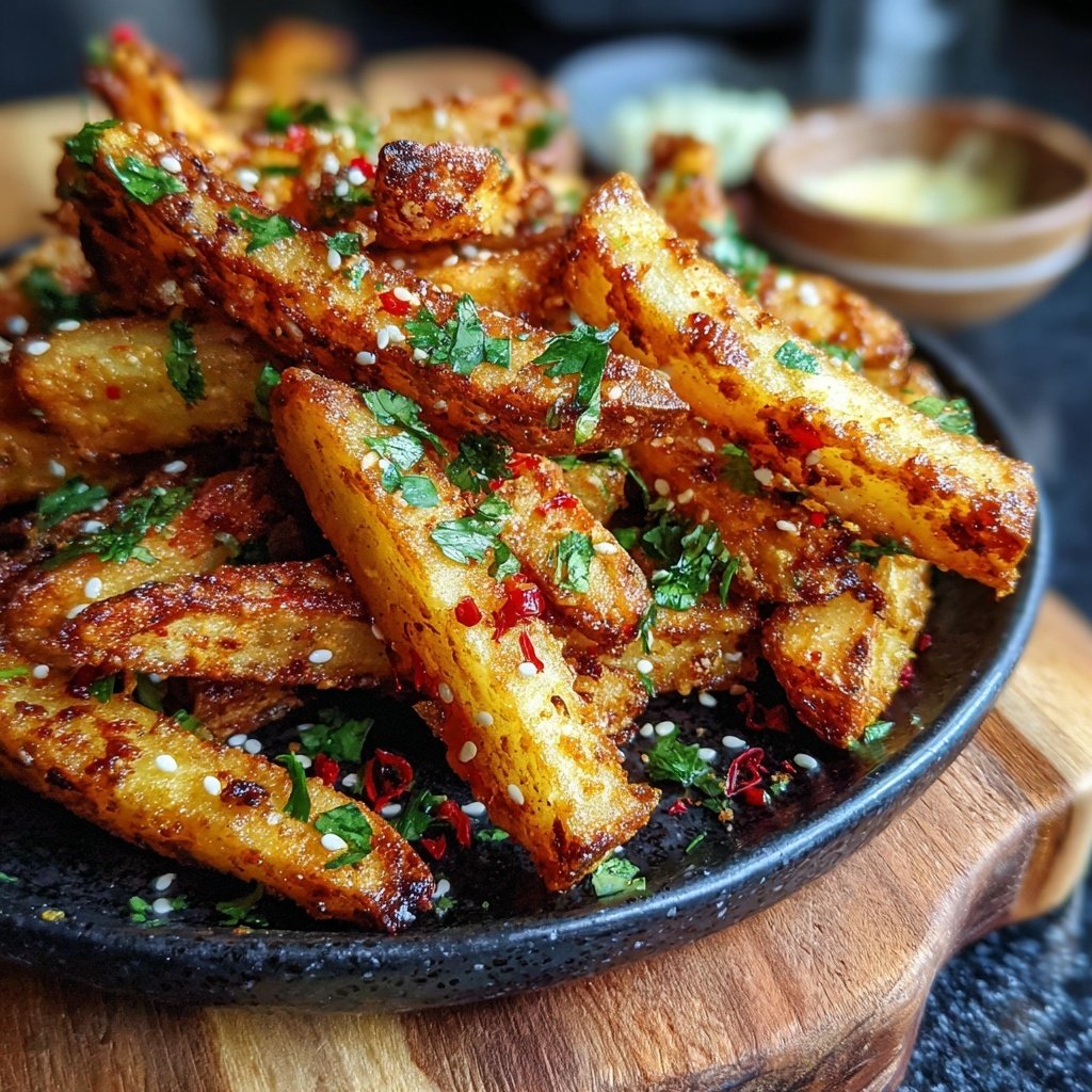 Chili Garlic Potato Fries