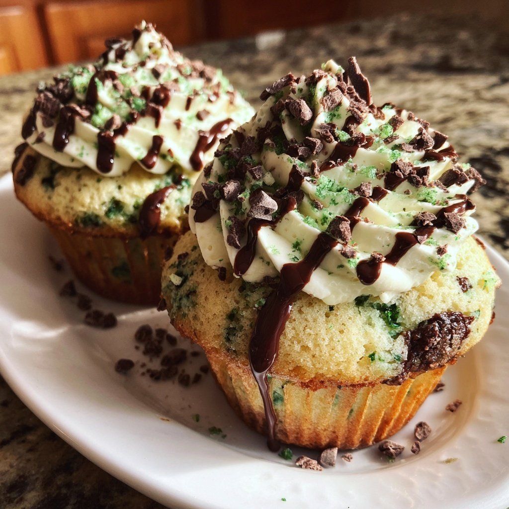 Mint Chocolate Chip Cupcakes
