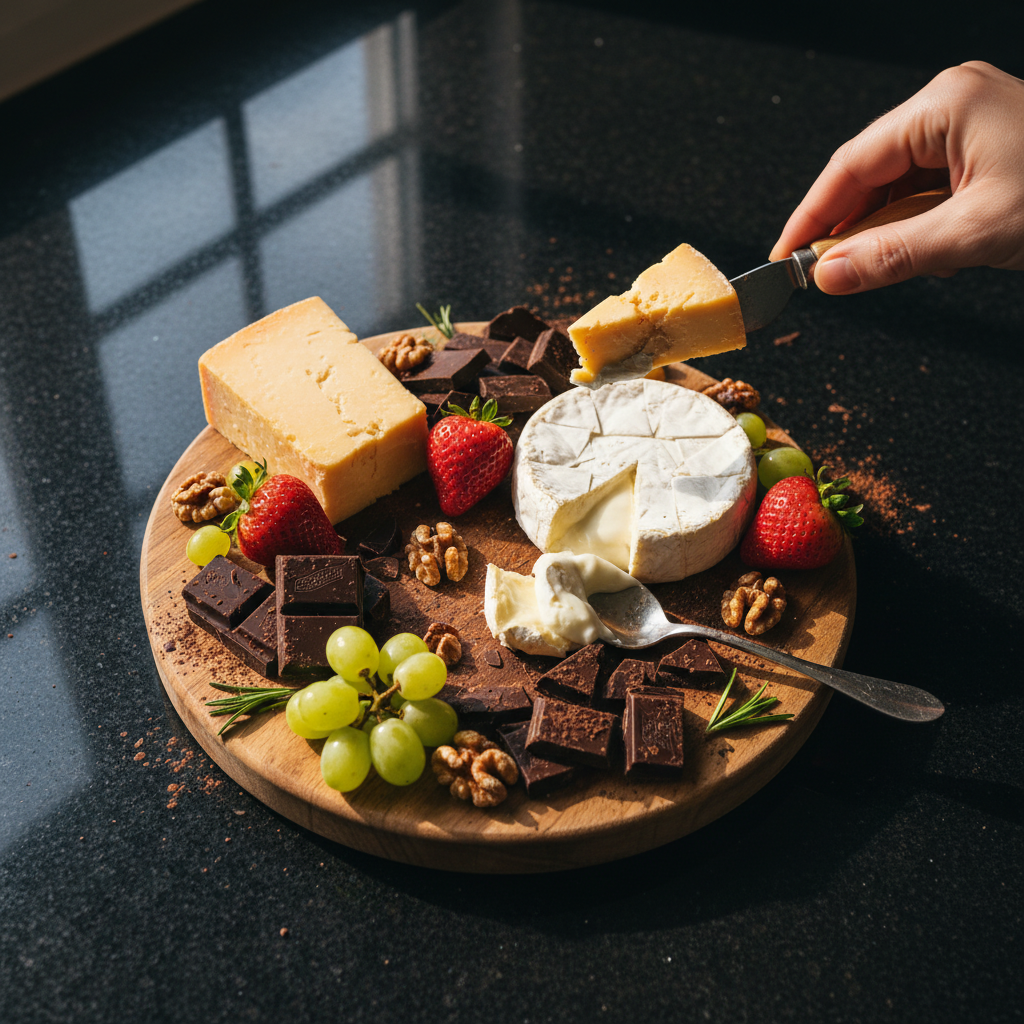 Elegant Cheese and Chocolate Board