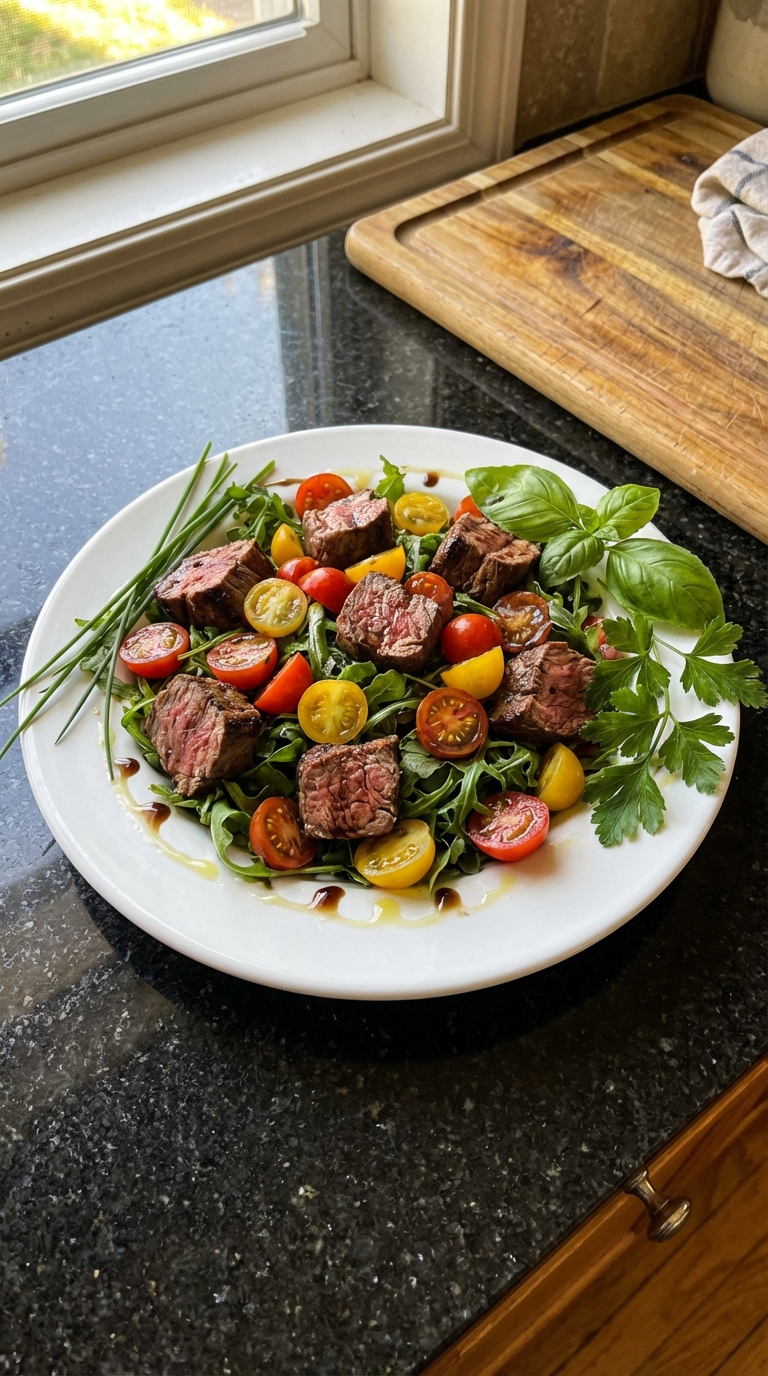 Sliced Filet Mignon Salad