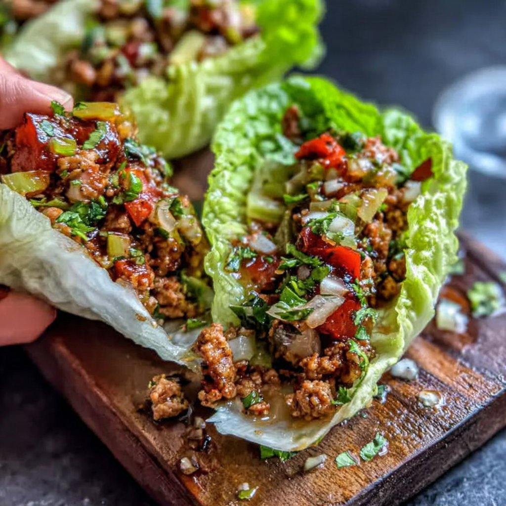 Chili-Lime Turkey Lettuce Wraps