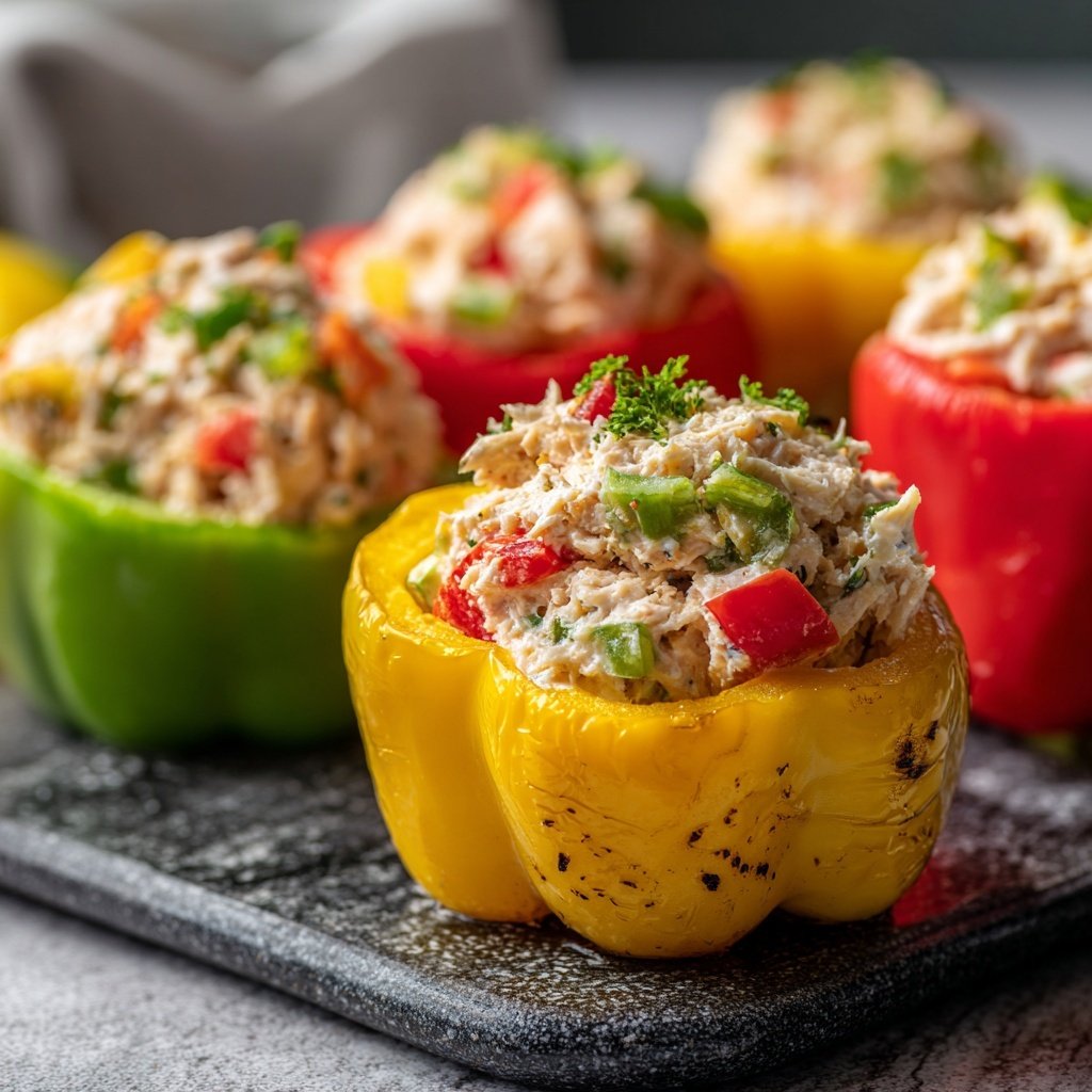 Mini Tuna Stuffed Peppers