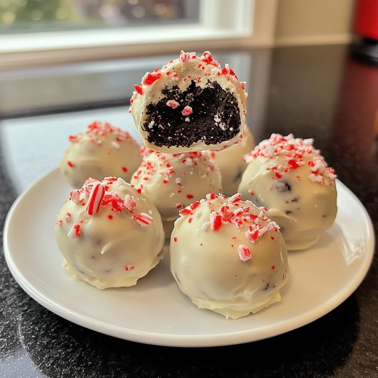 Peppermint Oreo Truffles