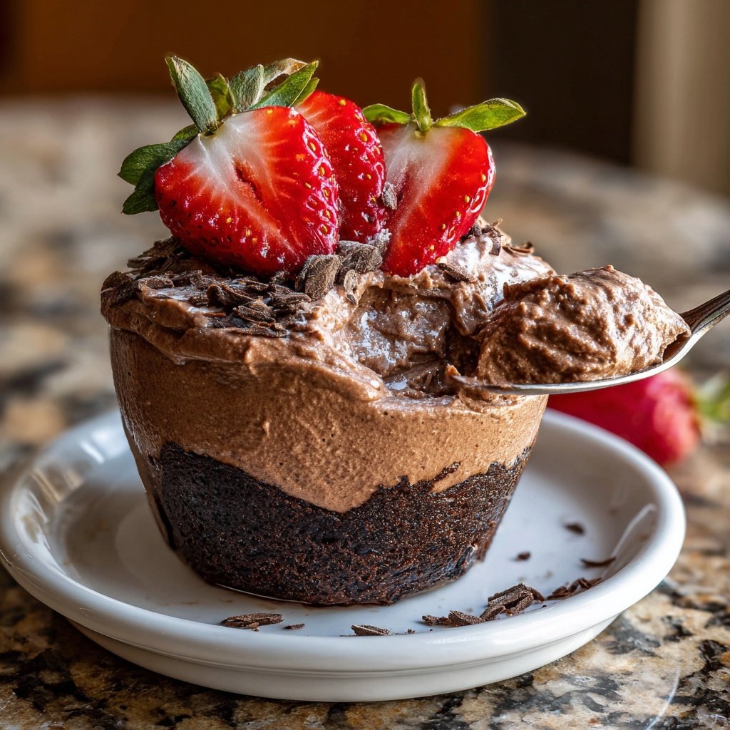 Chocolate Strawberry Mousse Cups