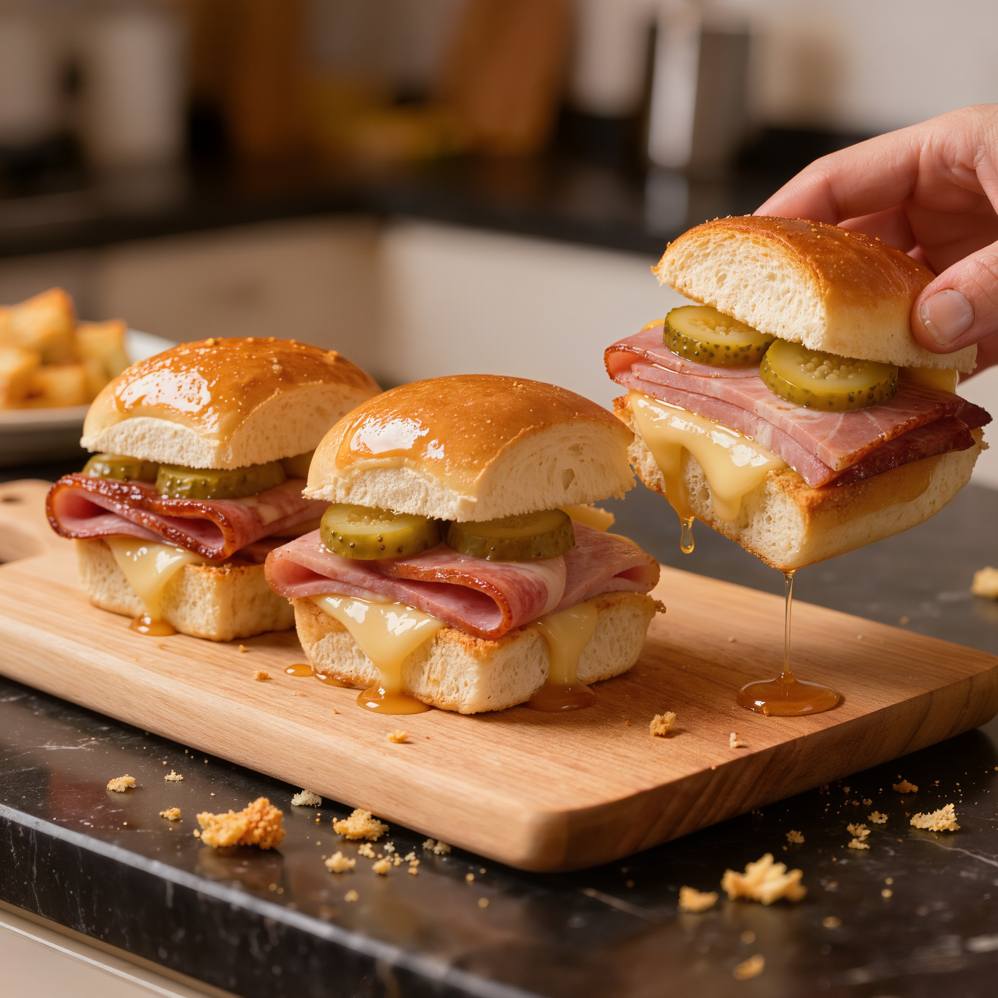 Honey-glazed Ham Sliders
