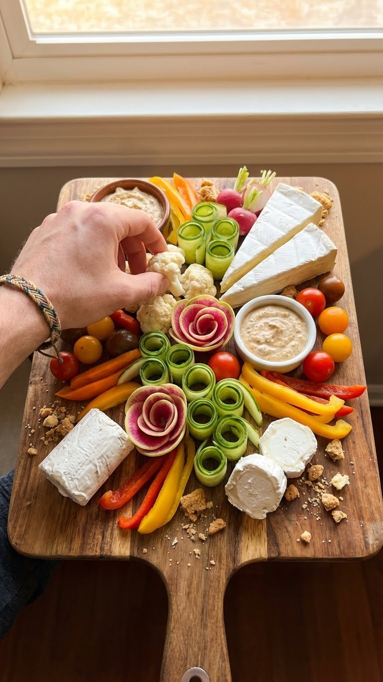 Elegant Cheese and Veggie “Bouquet”