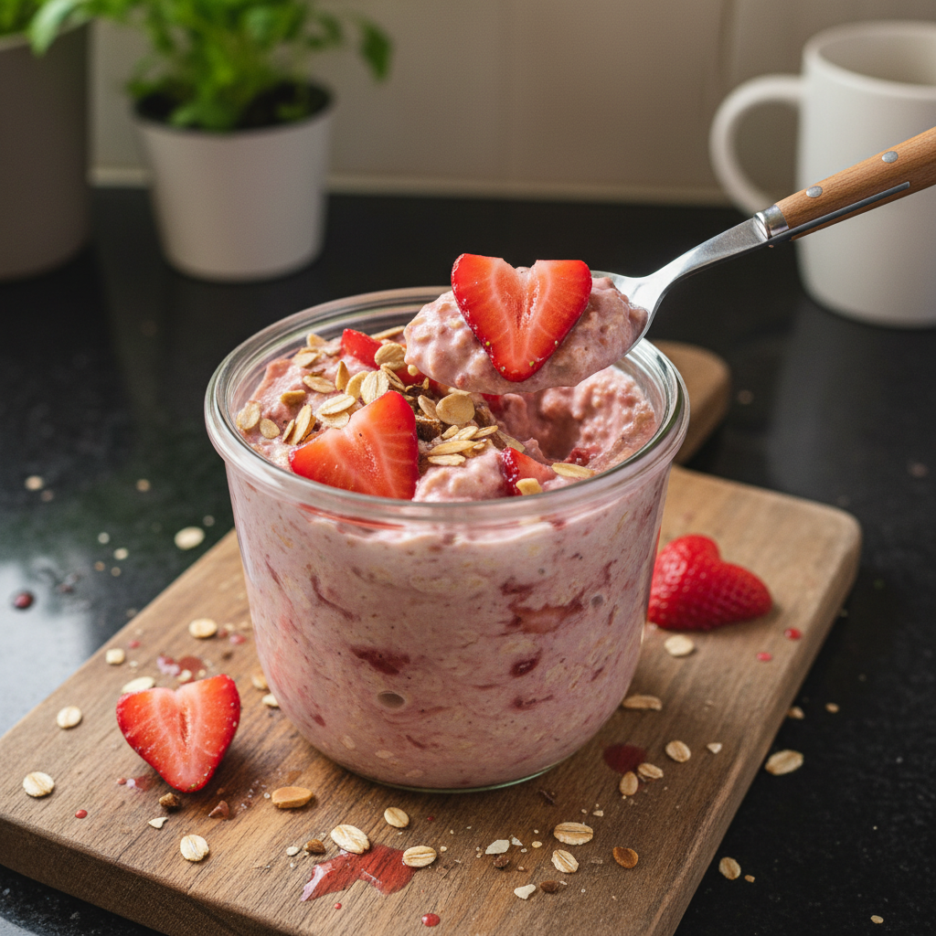 Strawberry Almond Overnight Oats