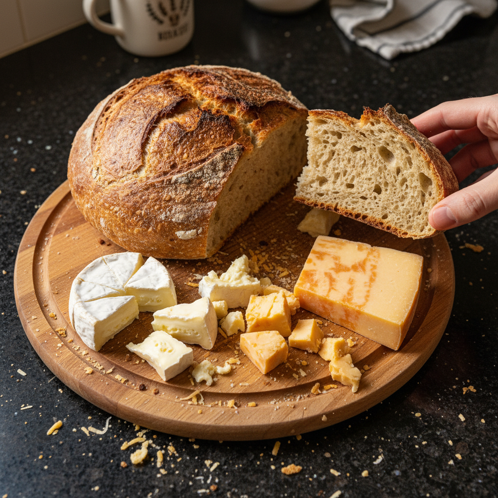 Rustic Artisan Bread and Cheese
