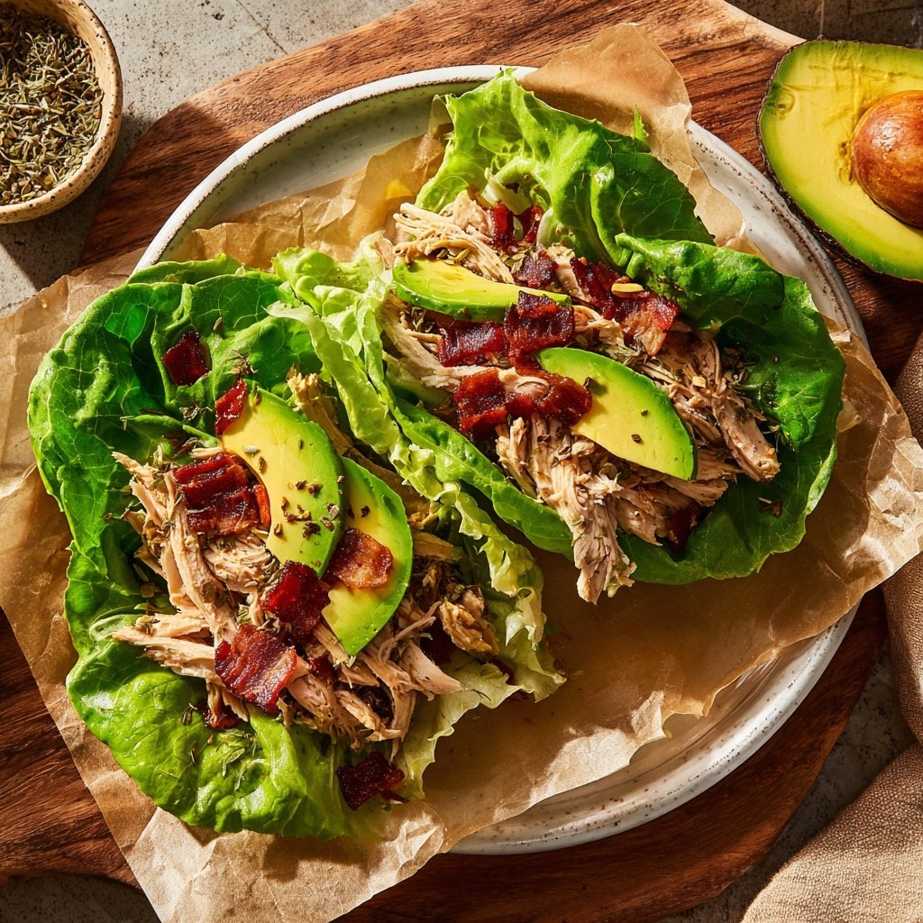 Turkey Avocado Lettuce Wraps