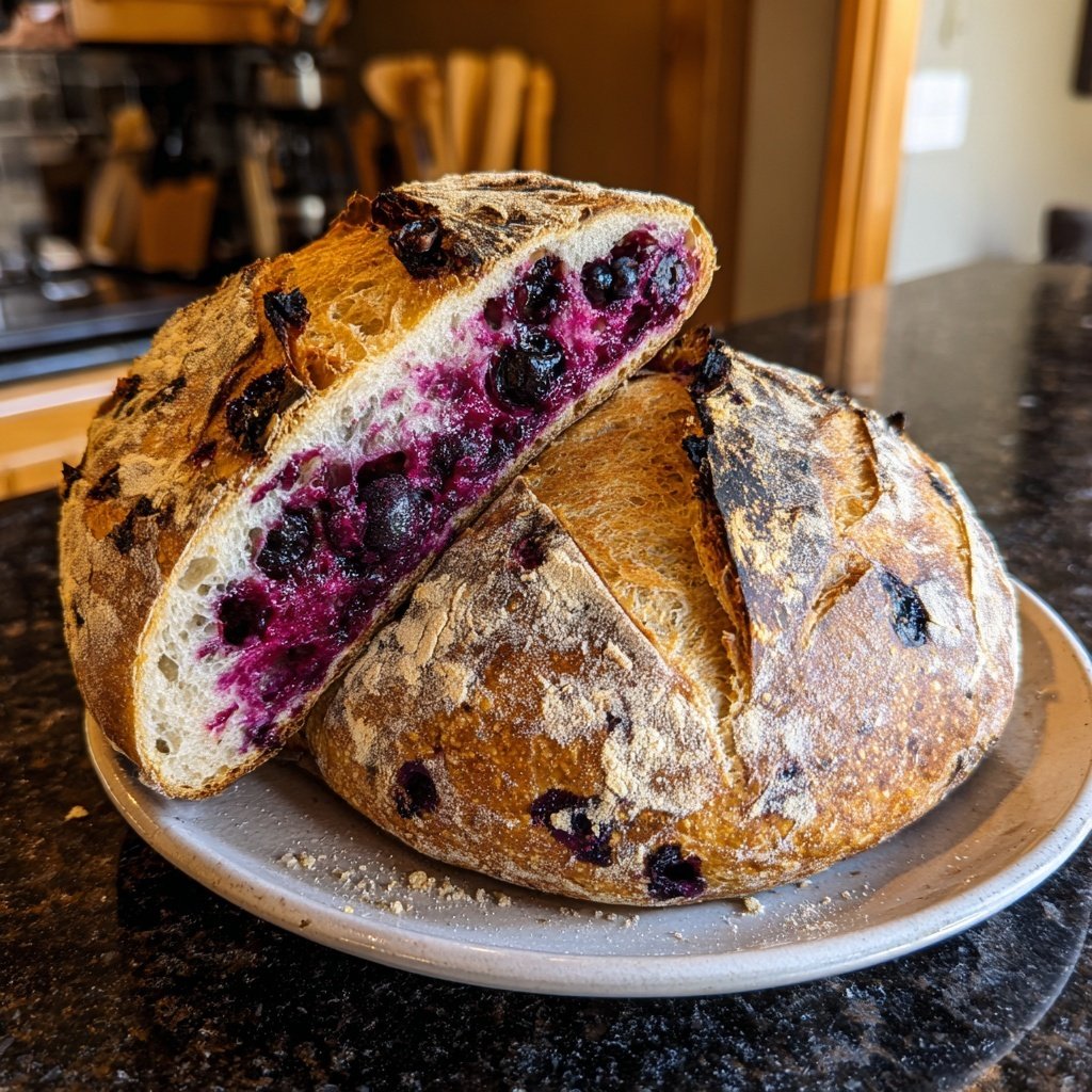 Blueberry Lemon Sourdough with Poppy Seeds