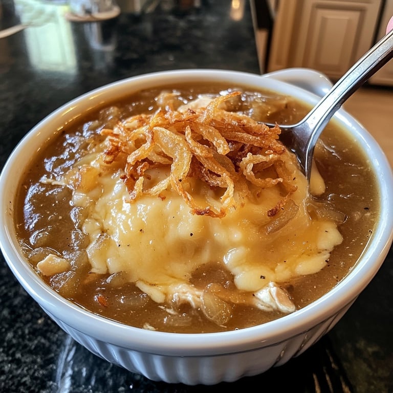 French Onion Chicken Soup