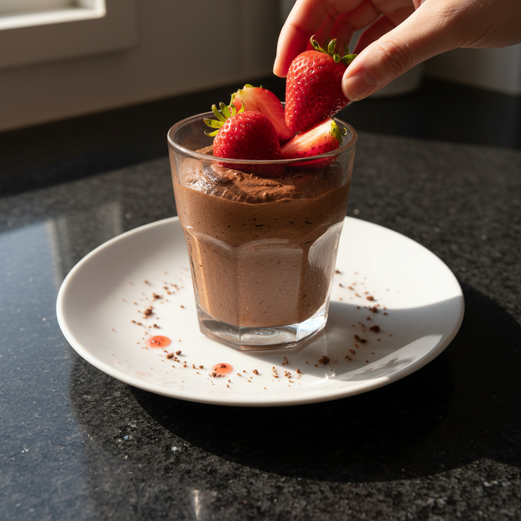 Chocolate Mousse with Strawberries