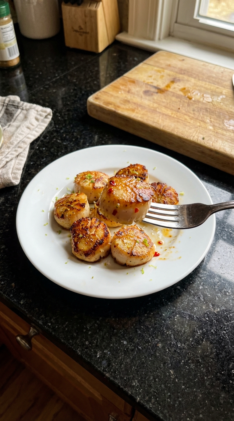 Spicy Caribbean Seared Scallops