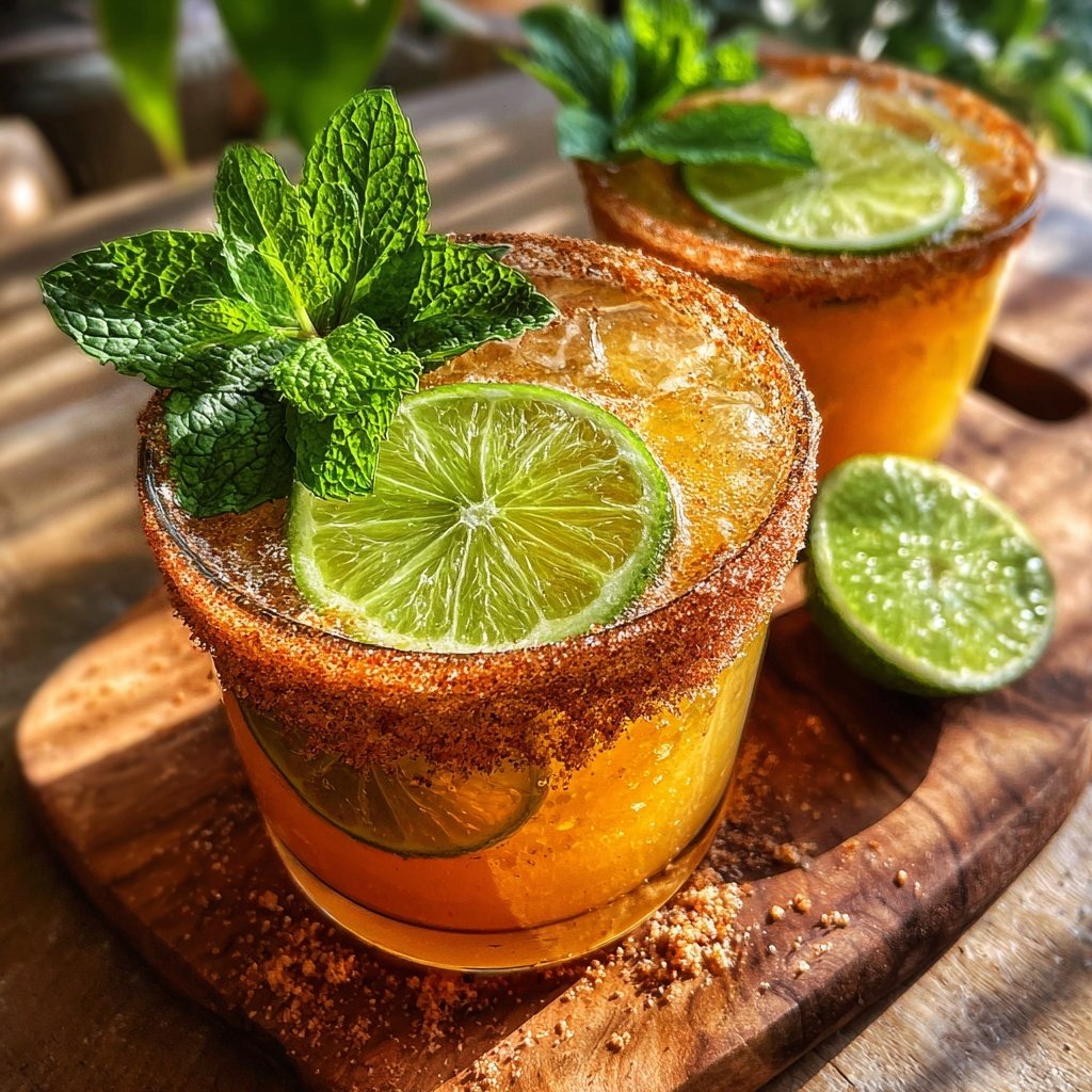 Christmas Margarita with Cinnamon Sugar Rim