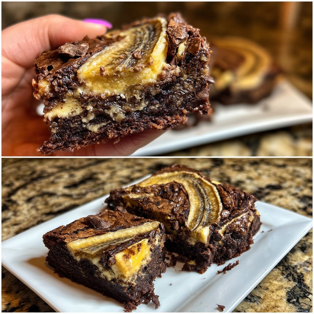 Banana Cream Cheese Brownies