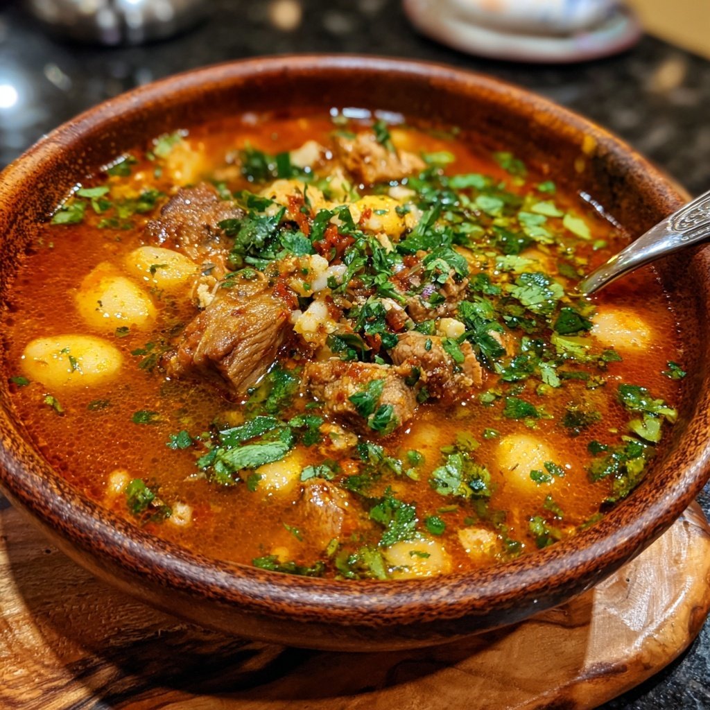 Slow Simmered Red Pozole Stew
