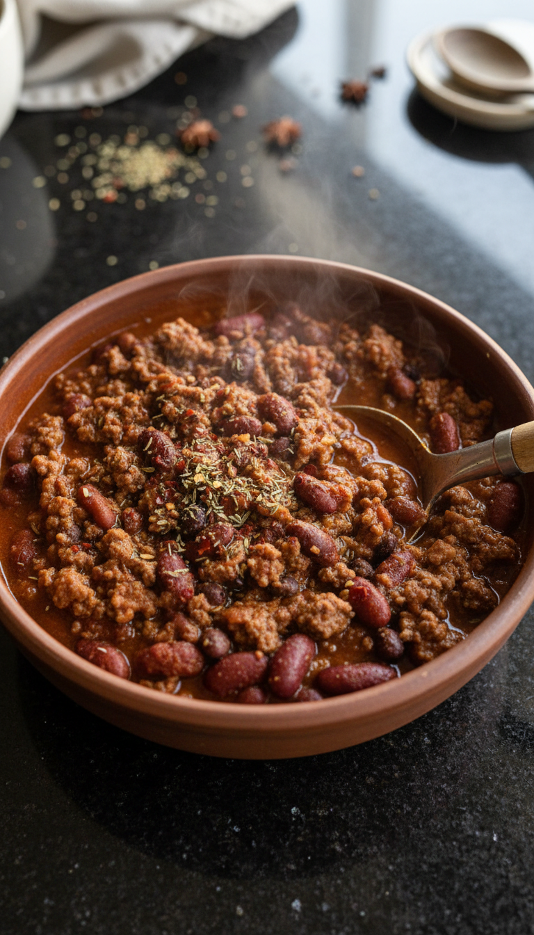 Easy Beef and Bean Chili